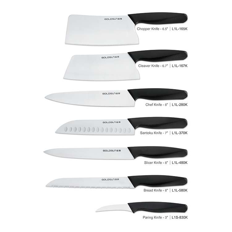 PP Handle 7 piece Kitchen Knife Set