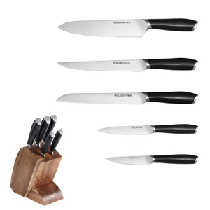 Japanese Knife Set with Wooden Block
