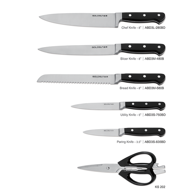 Abs Handle Knife Block Set