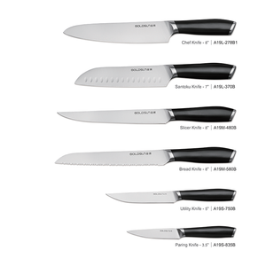 7 Pcs Knife Sets with Brown Block
