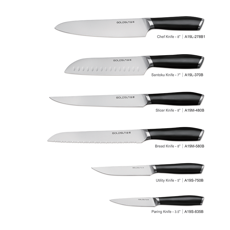 7 Pcs Knife Sets with Brown Block