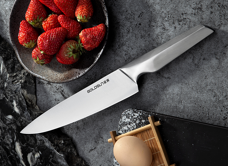 Grey Hollow Handle Kitchen Knife Set