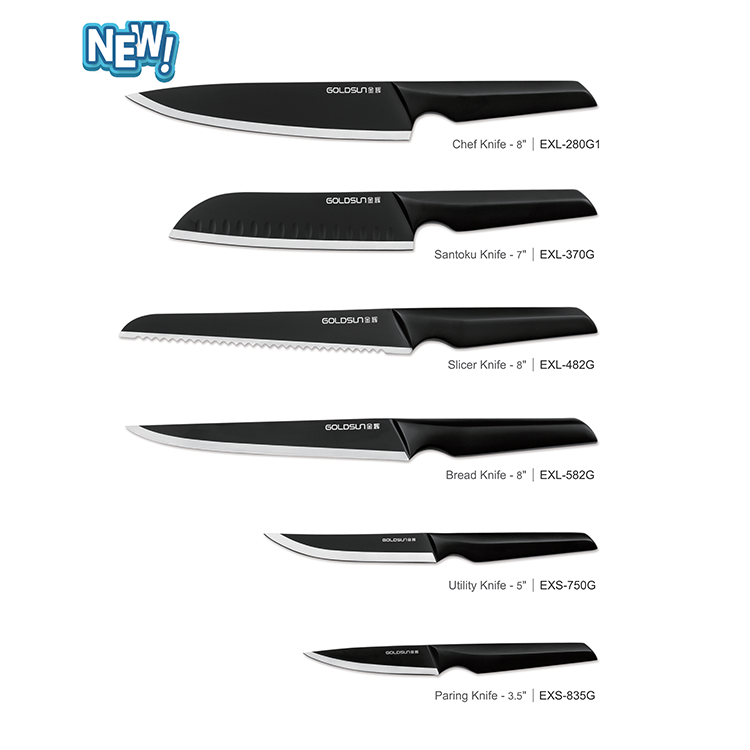 Black Kitchen Knife Sets with Block