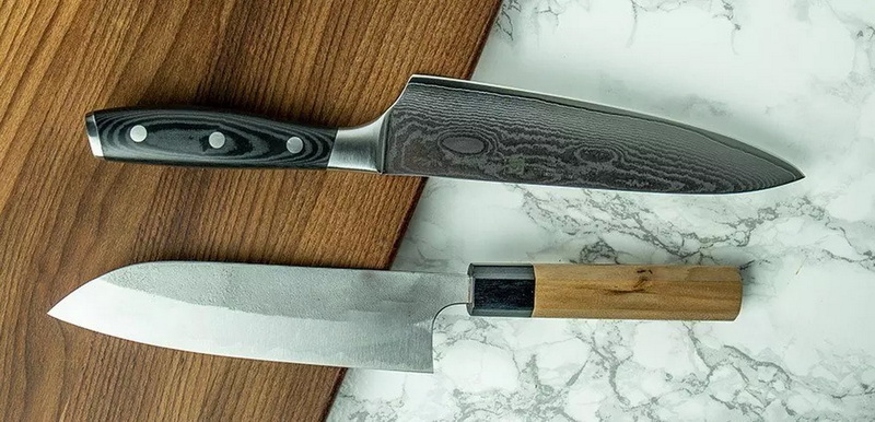 Forged Kitchen Knife vs Damascus Knife