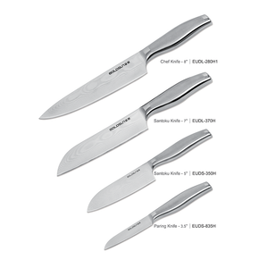 Laser Damascus Pattern Kitchen Knives Set